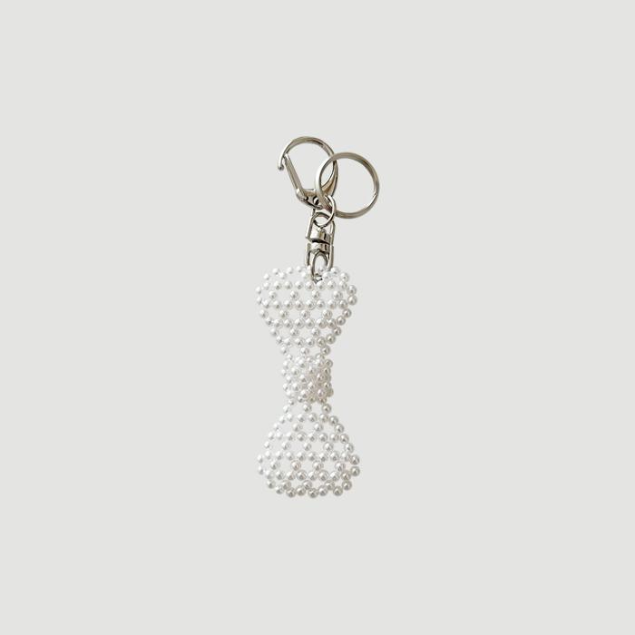 ribbon pearl keyring