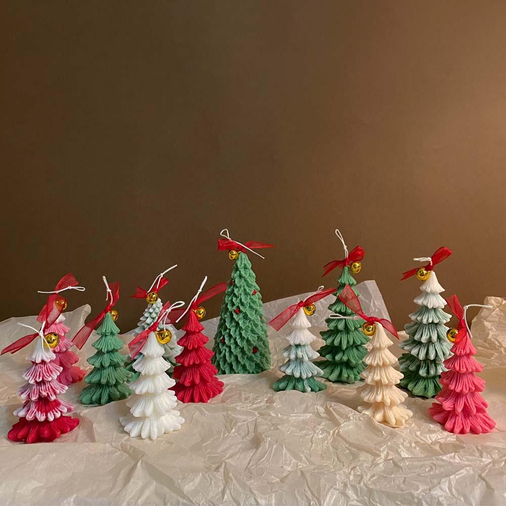 크리스마스 트리 캔들 향초 오브제 인테리어 소품 연말 분위기 선물