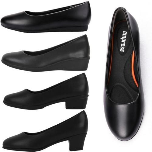 엠프리스 발편한 여성구두 승무원 면접 호탤리어 구두 기본 검정 둥근코 여자 유니화