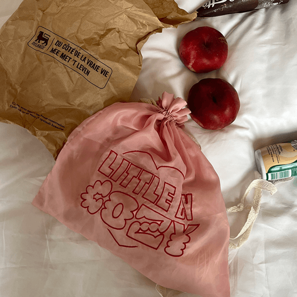 [LITTLEBYCOZY] Silky Pouch / Pink /