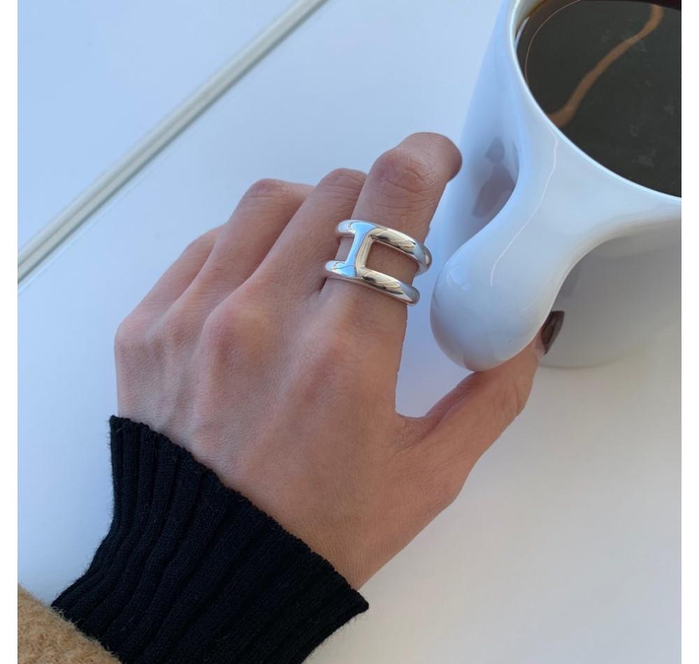 (실버,골드) 실버925 볼드 H 오스 에이치 김나영 반지