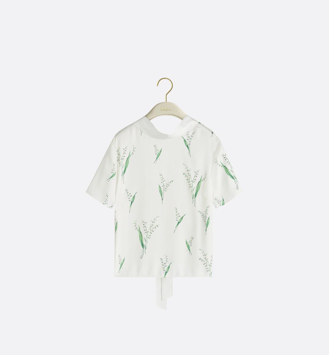 타이 칼라 블라우스