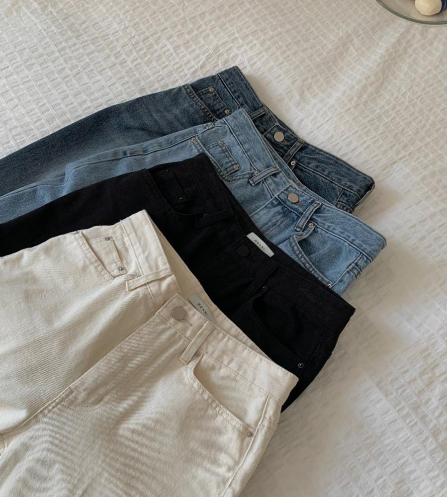 [생활착샷] moani 모아니 클래식 프렌치 와이드 데님 팬츠 (4colors)