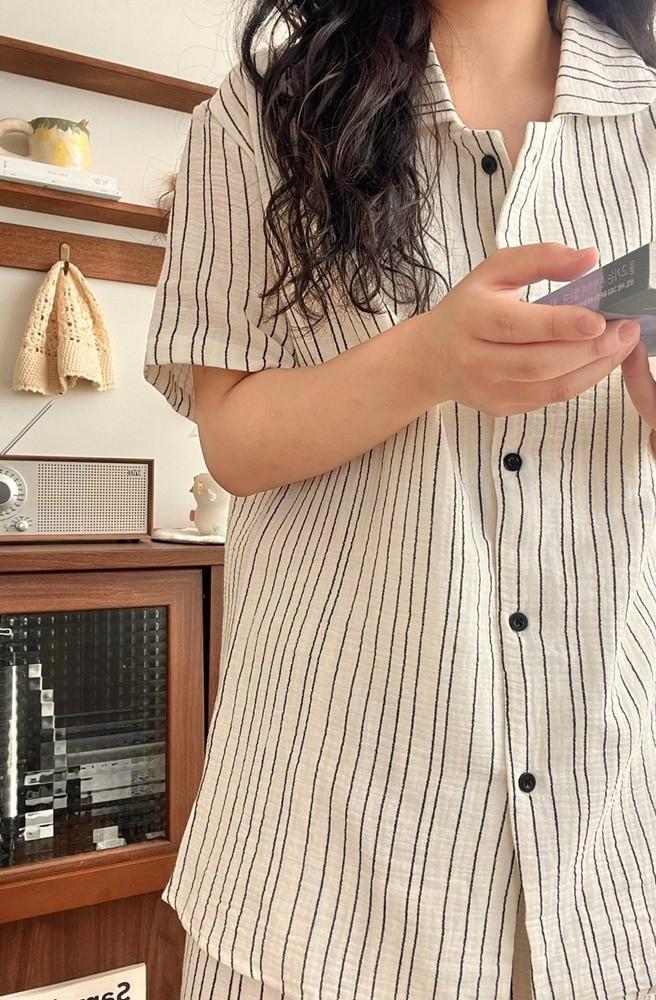 쿠키 쉐이크 스트라이프 파자마 세트