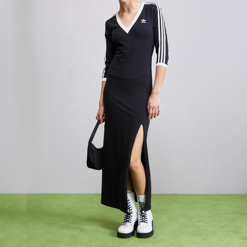 아디다스 아디컬러 클래식 3S 맥시 드레스 블랙 여성용 IK0439