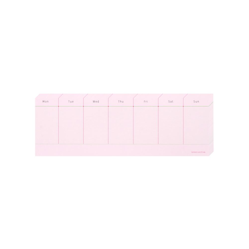 Weekly memo pad (long)
