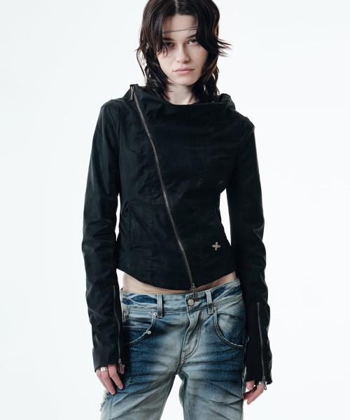 KAEL DRAPED JACKET (BLACK)