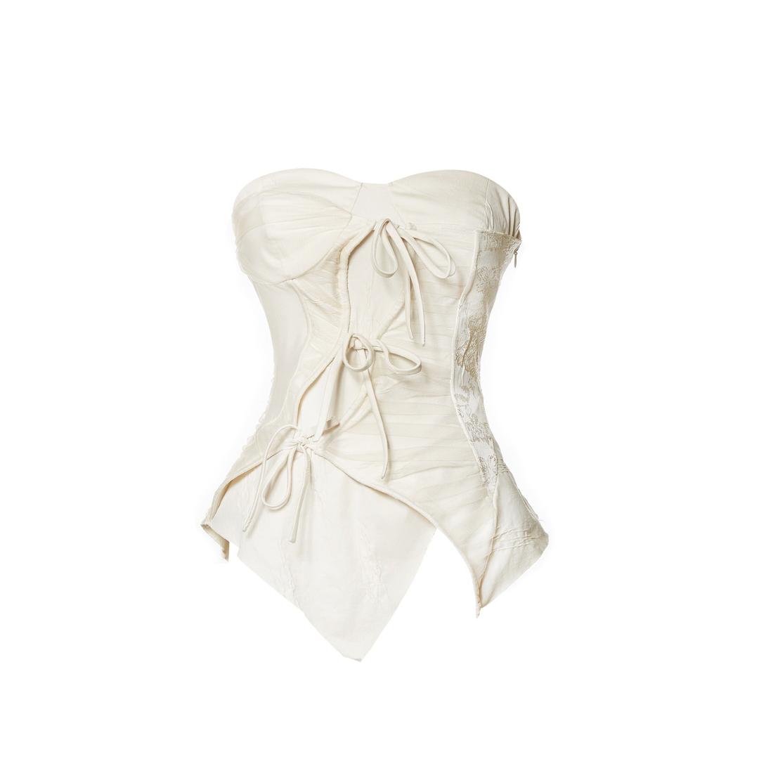 White Gauze Brassiere Top - S