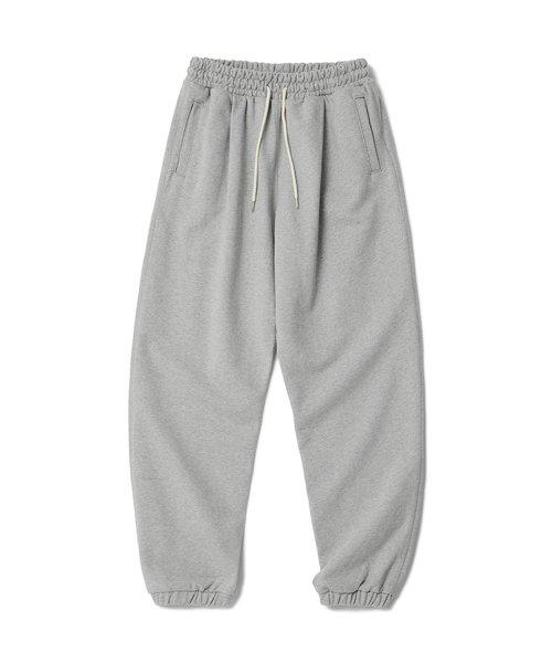 1-Tuck Sweatpants Heather Gray