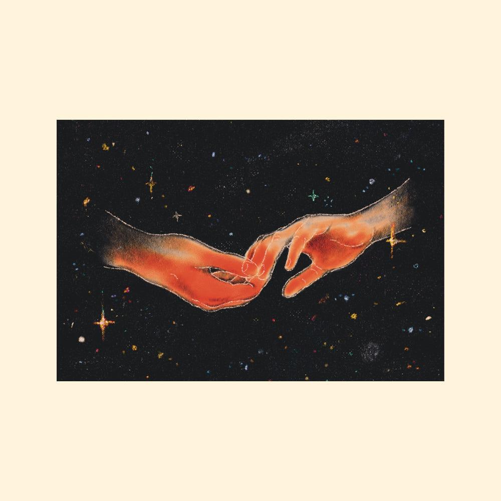 엽서 - 손끝과 손끝