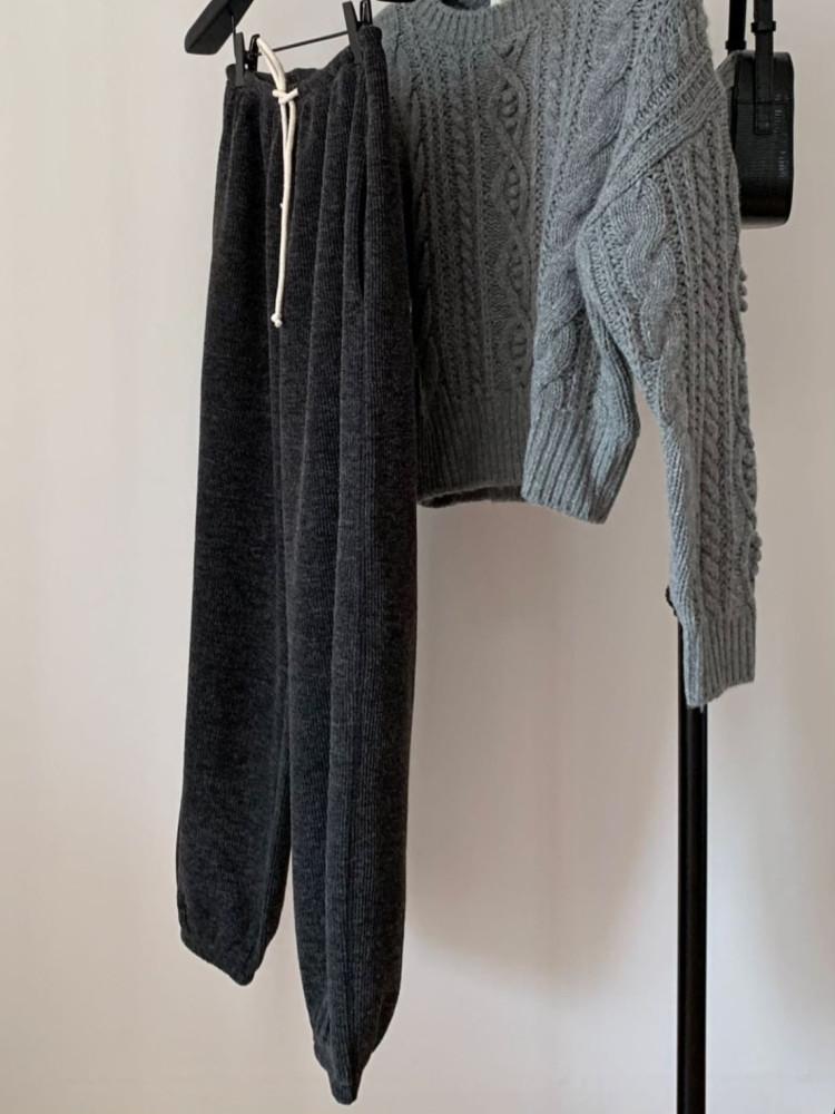 소프트 니티드 조거팬츠