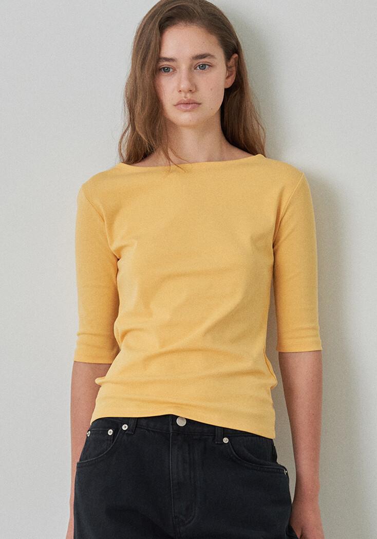 [2차 리오더]Boatneck tee (Yellow)