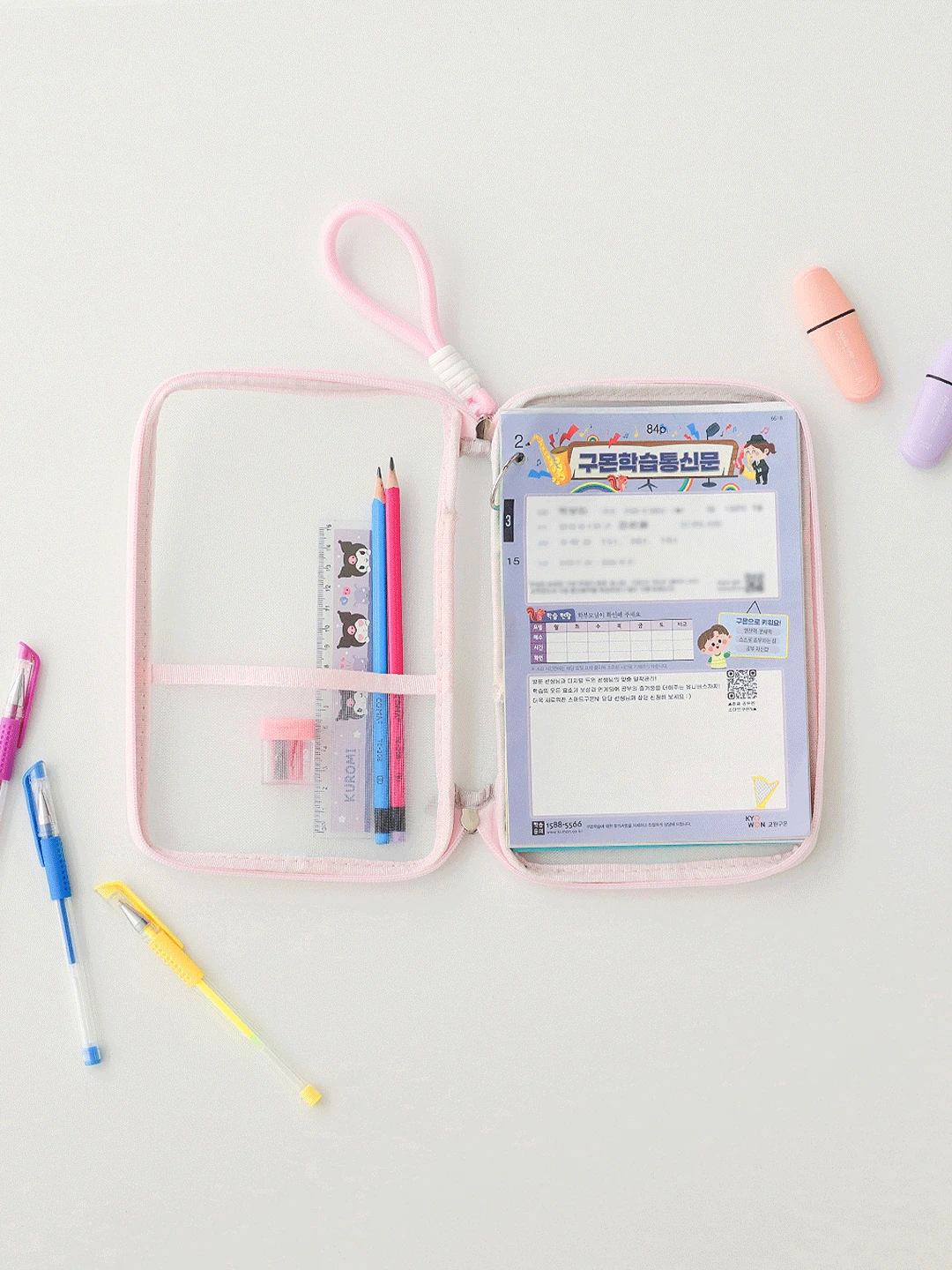 [3/13~순차출고]  학습지 메쉬 보조가방