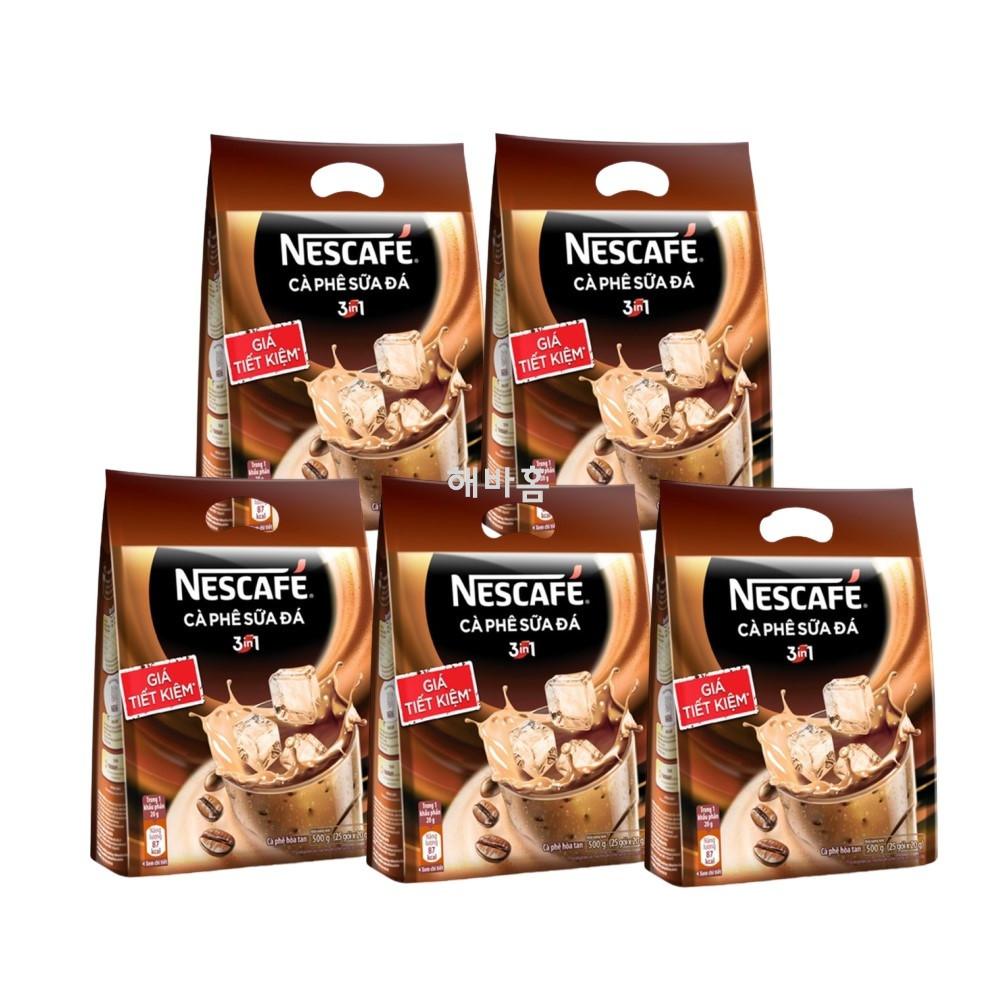 베트남 Nescafe 3in1 네스카페 밀크 믹스커피 카페쓰어다 (24g x 25개입 x 5개 SET)