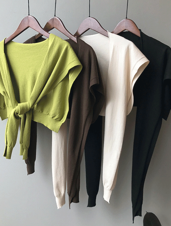 ♥당일발송♥페이크 가디건 레이어드 어깨 니트 숄 머플러(8color)