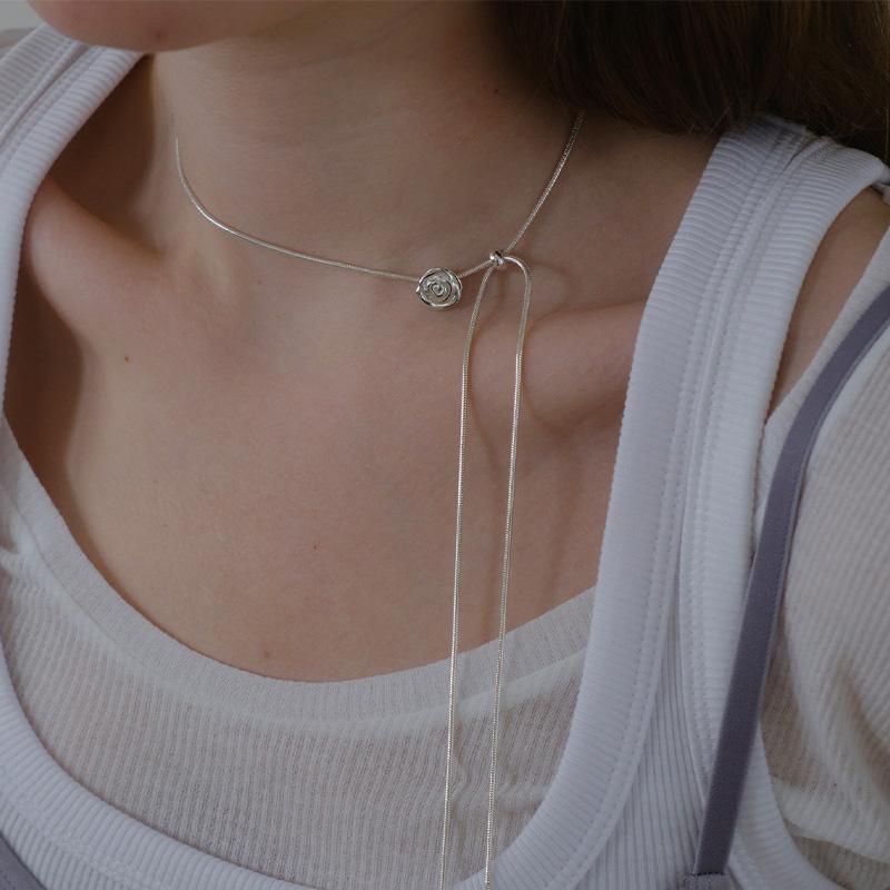 [신상백서] Rose rosy necklace