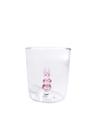 Glass Art Pink Rabbit Cup