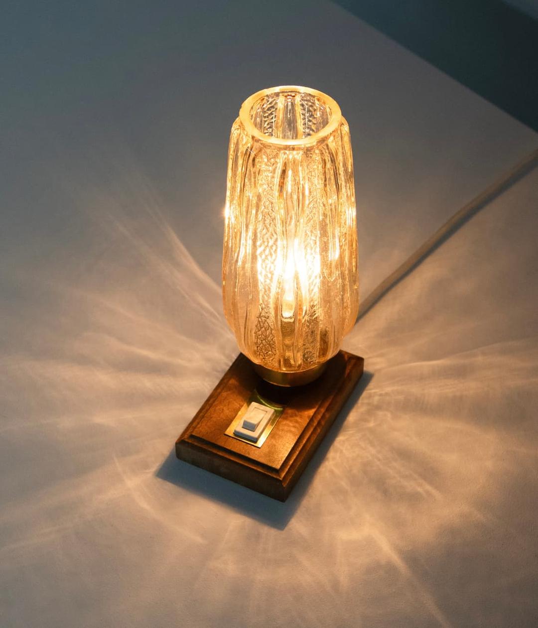 70s 우드 글라스 테이블 조명 | 후루츠패밀리