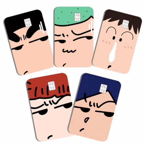(🔥1+1할인🔥)짱구시즌2 체크카드 신용카드 교통카드 카드스티커 카드커스텀 짱구 훈이 맹구 흰둥이 철수 유리 부리부리 짱구스티커 카드리폼 연말선물 새해선물 아이선물 친구선물