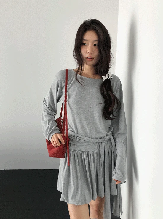 베이먼트 벌룬 미니 원피스 (2 color)