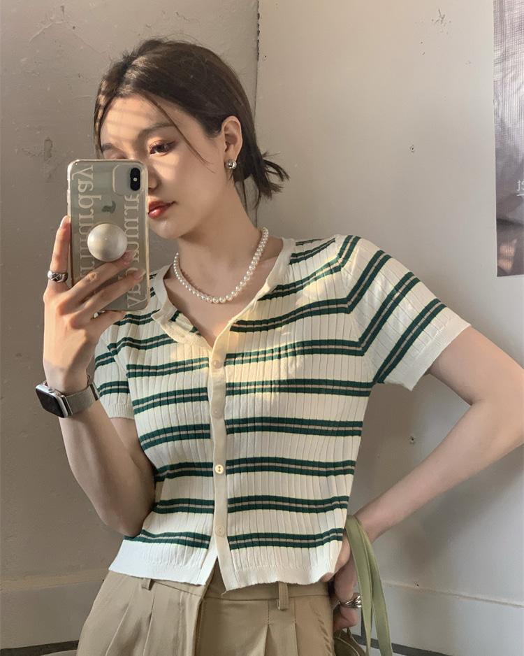 [CoverApparel] 펄스 스트라이프 니트 / 2color