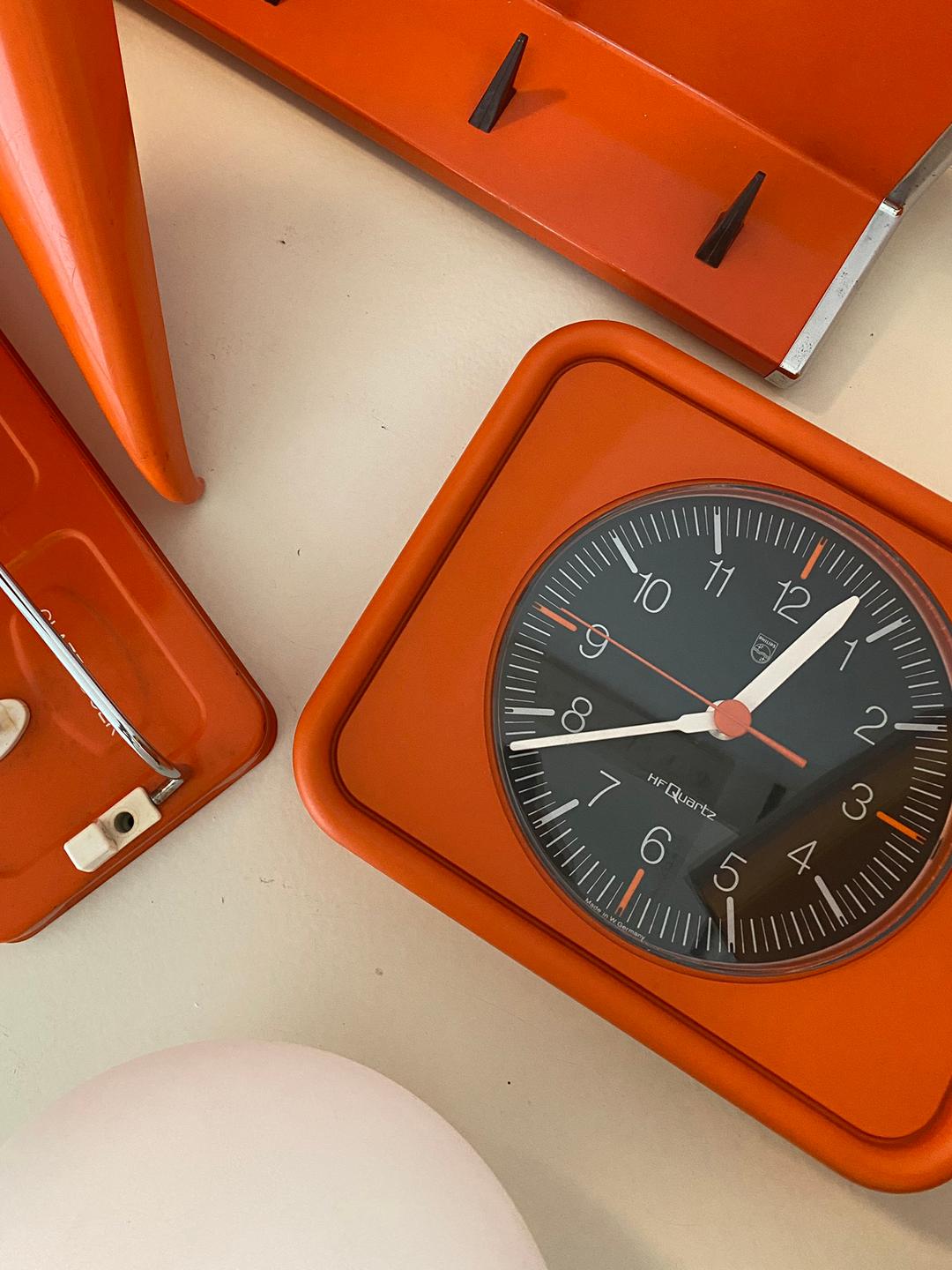 [Vintage] Philips Orange Wall Clock