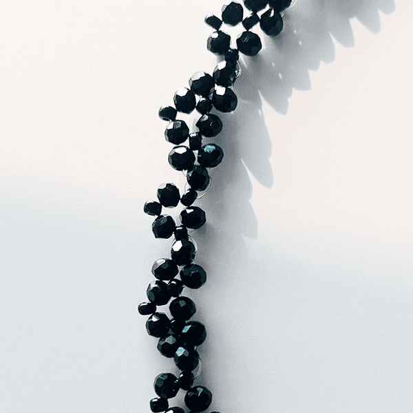 Mini black lace necklace