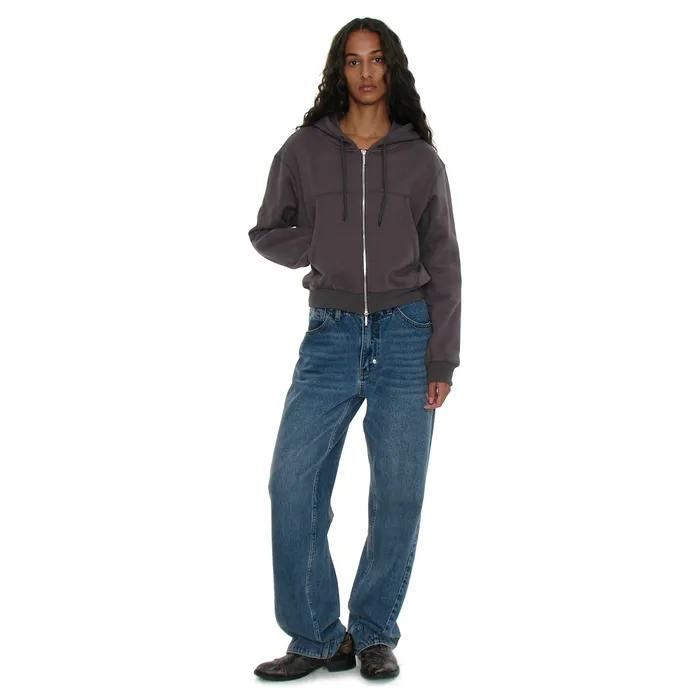 PWC COTTON HOODIE ZIP-UP_CHARCOAL
