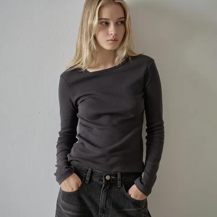 워시드 코튼 립 티셔츠_3color