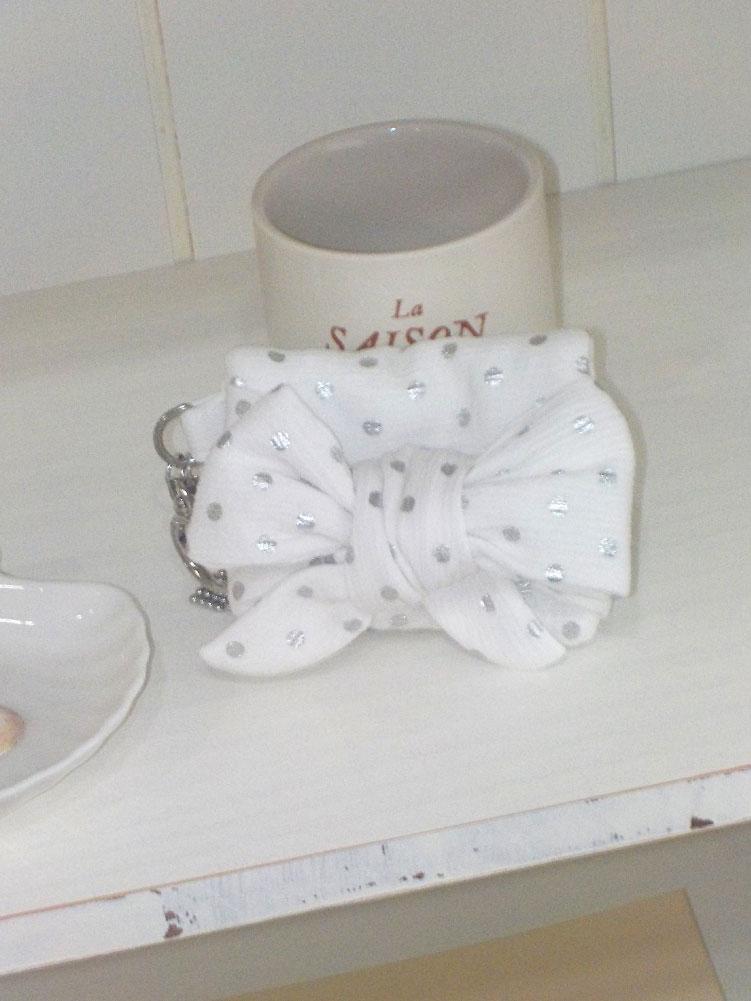 Ribbon wallet_dot white