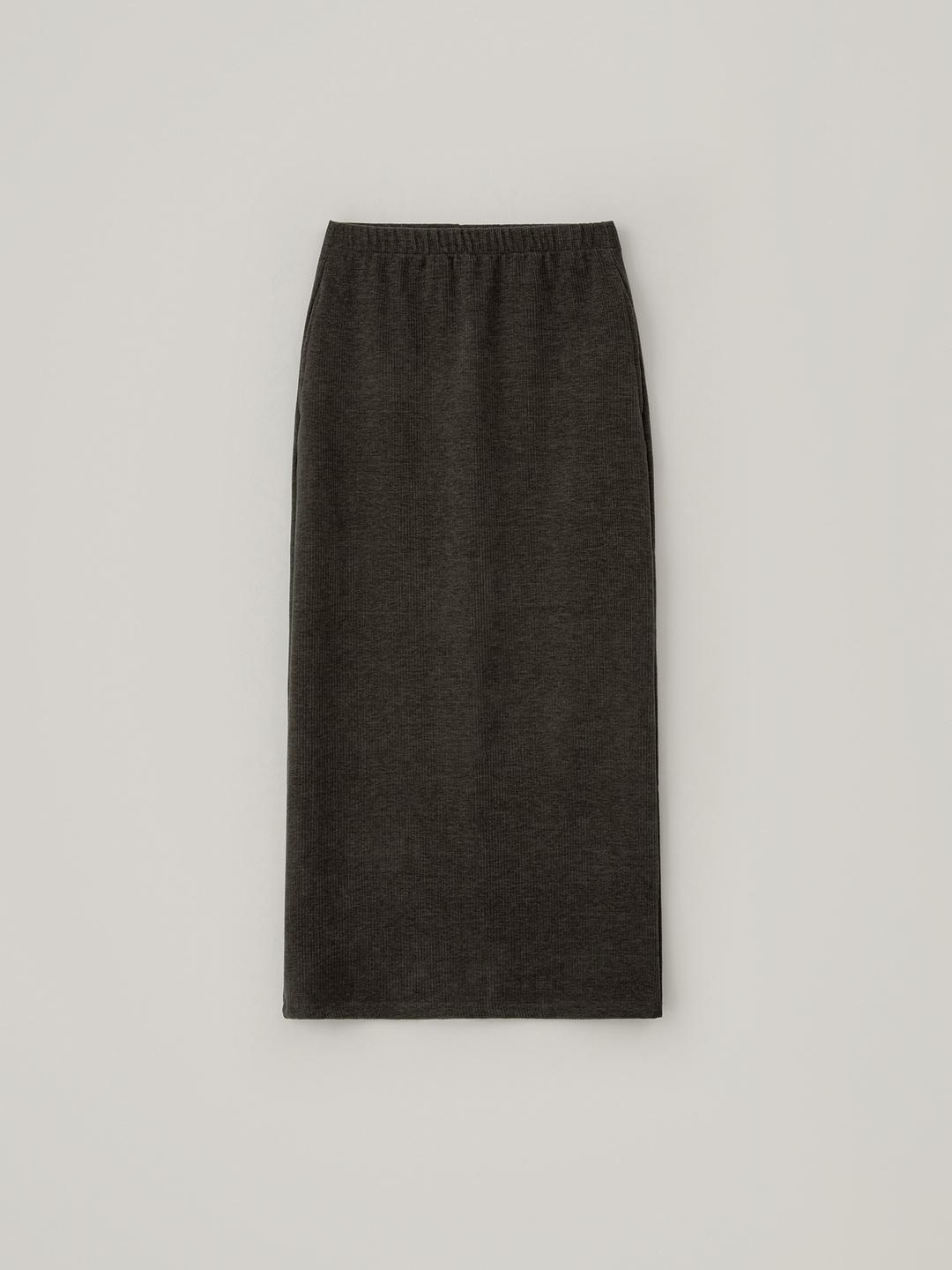 Velour Maxi Skirt - Brown