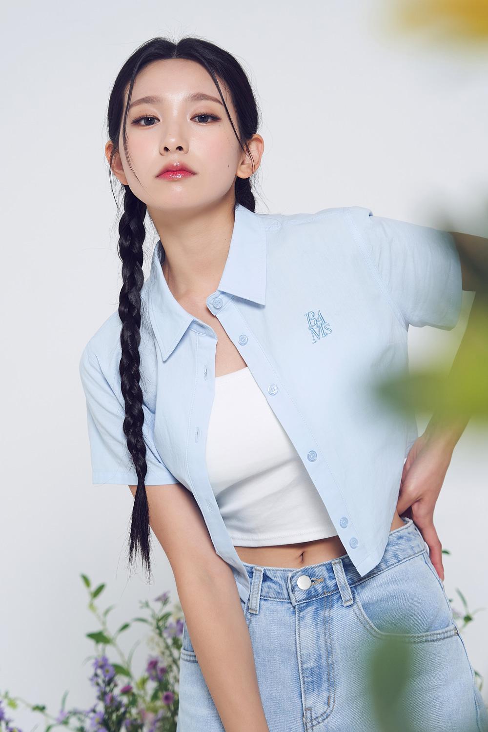 [23HS] 셔츠 스커트 셋업 - 셔츠_BLUE