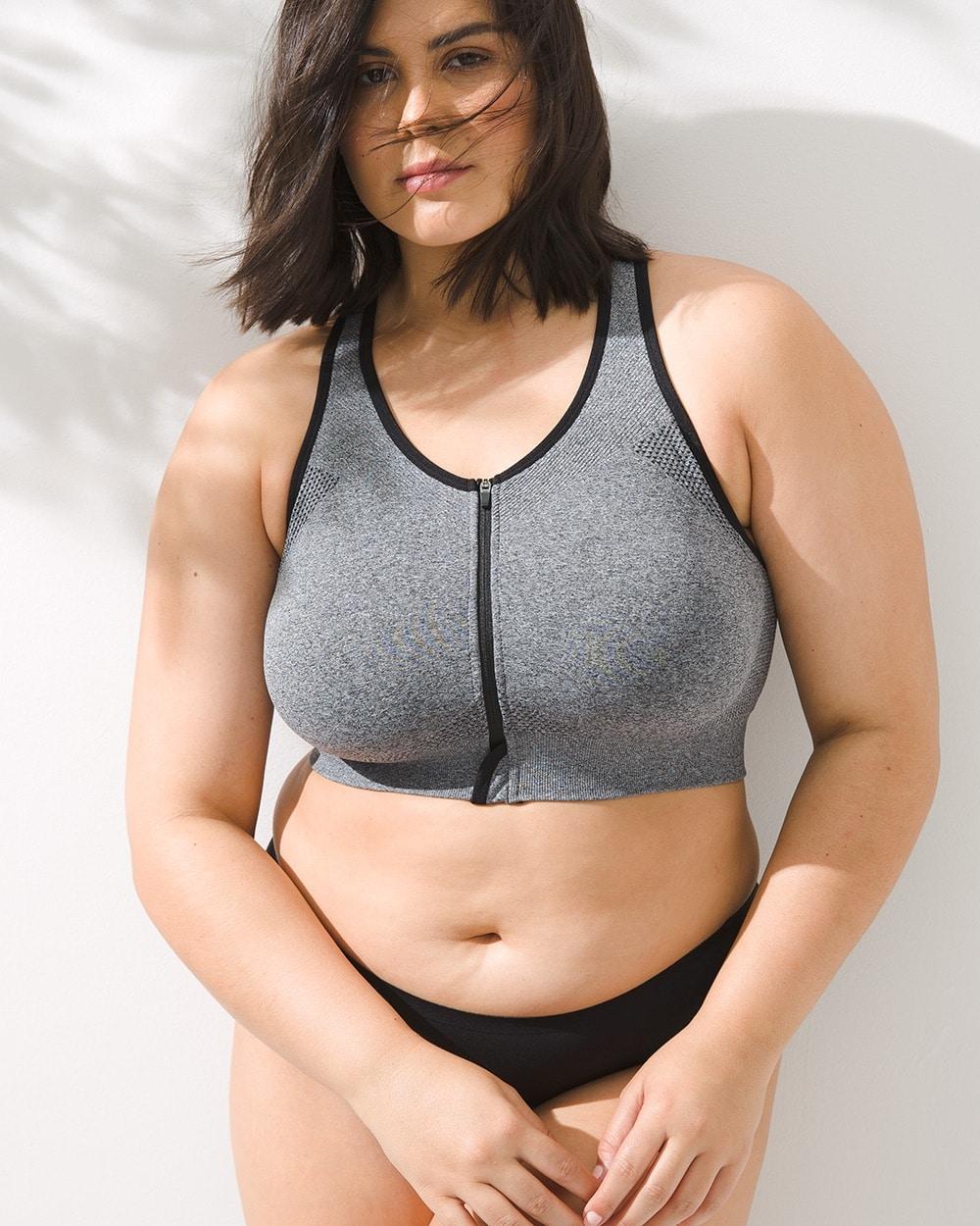 Zip Front Sport Bra
