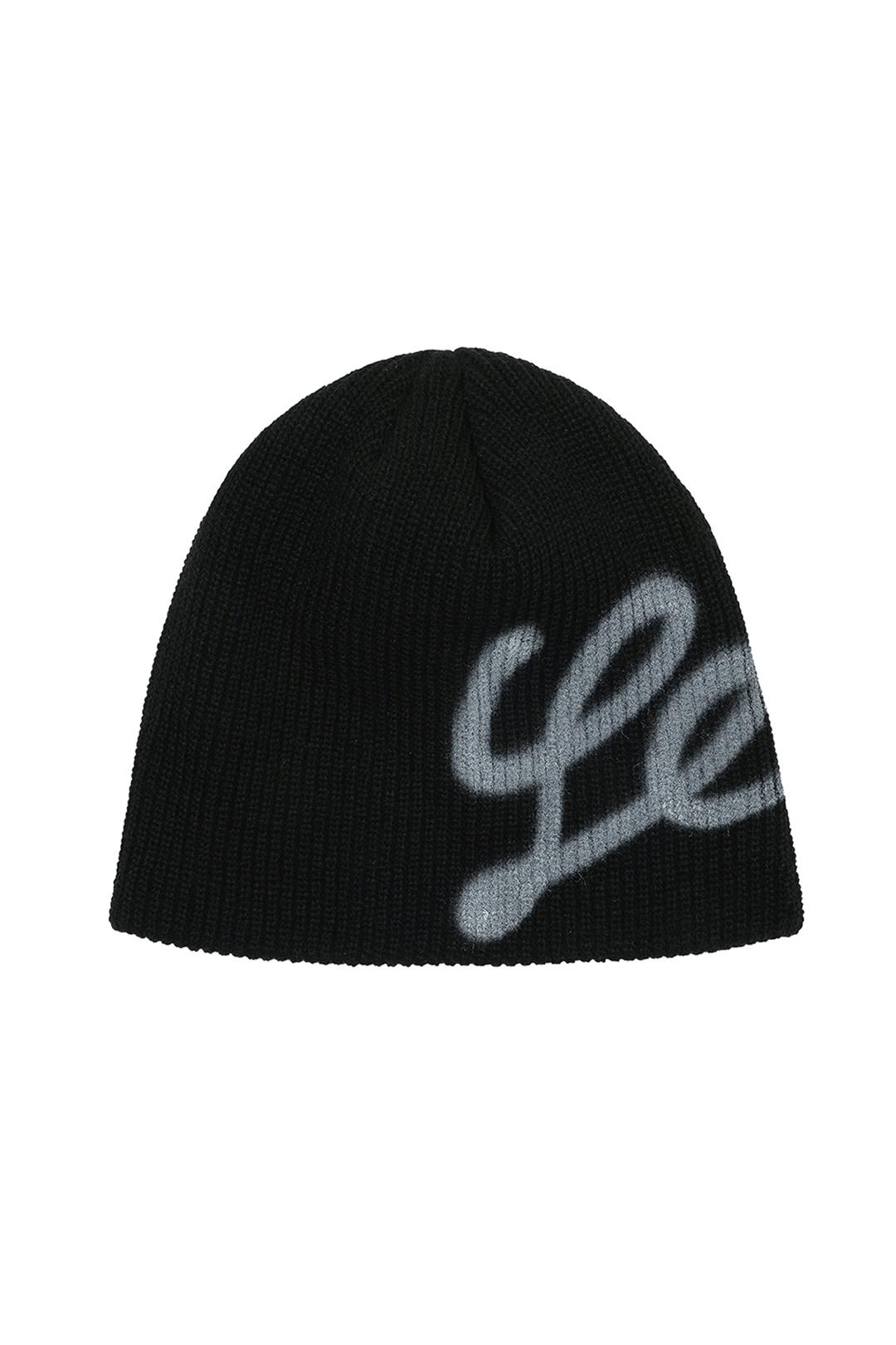 LOGO SPRAYED BEANIE BLACK
