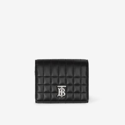 퀼팅 레더 스몰 롤라 반지갑 (블랙/팔라듐) - 여성 | Burberry®