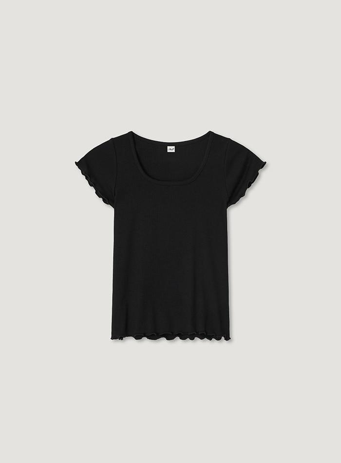 SILLY RUFFLE TEE_BLACK