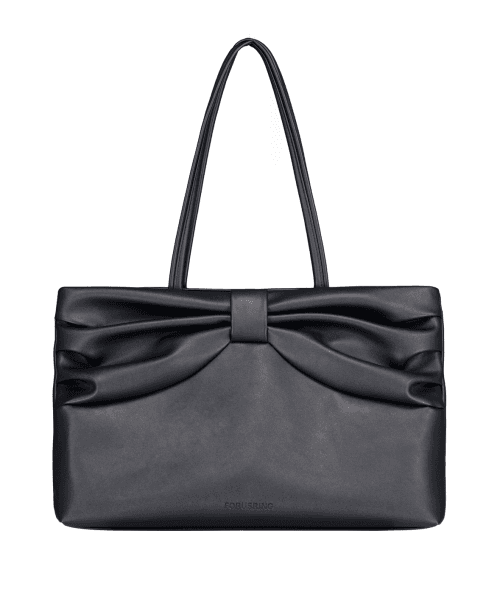 Ribbon dot bag (black)