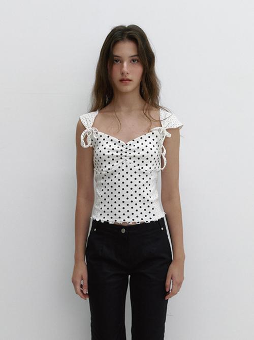 DOT RIBBON T (IVORY)