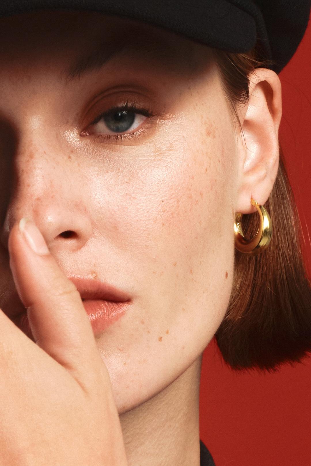 Golden Hoop Earrings 4