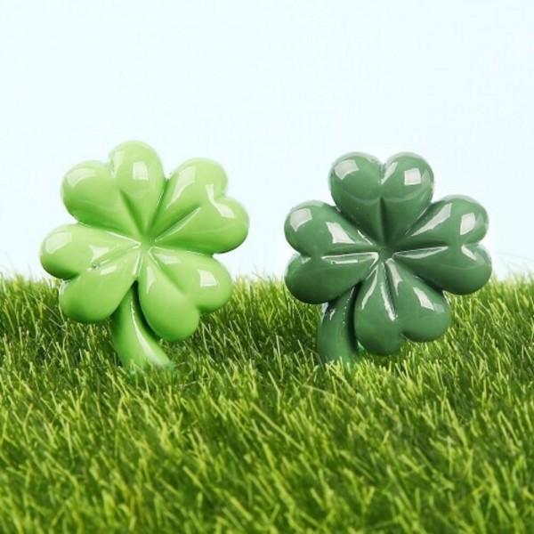 미니어처 토끼풀 네잎 클로버 장식 데코 5개입