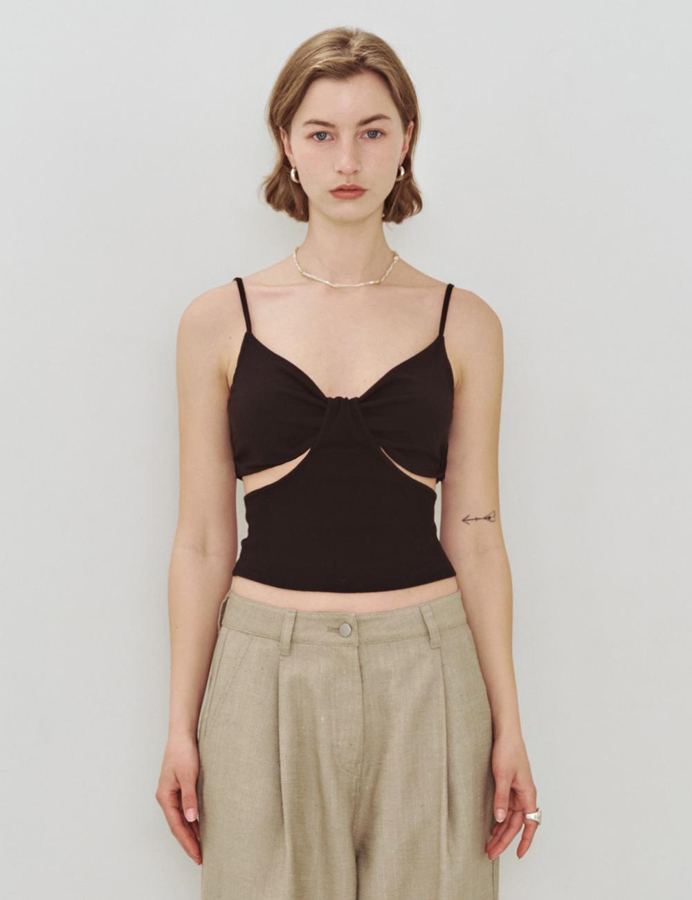 Bow Cut-Out Cami_Black