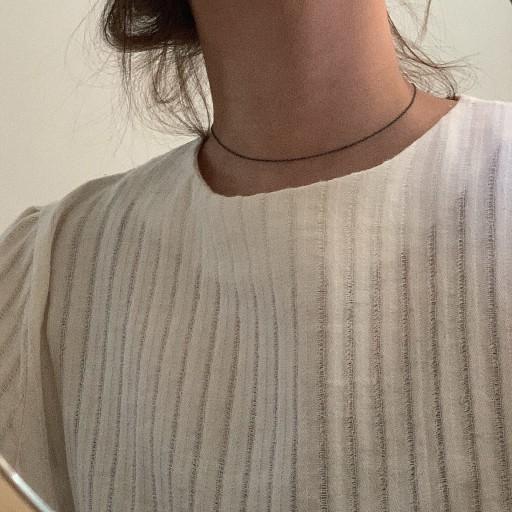 92.5실버 - 각줄 체인 목걸이