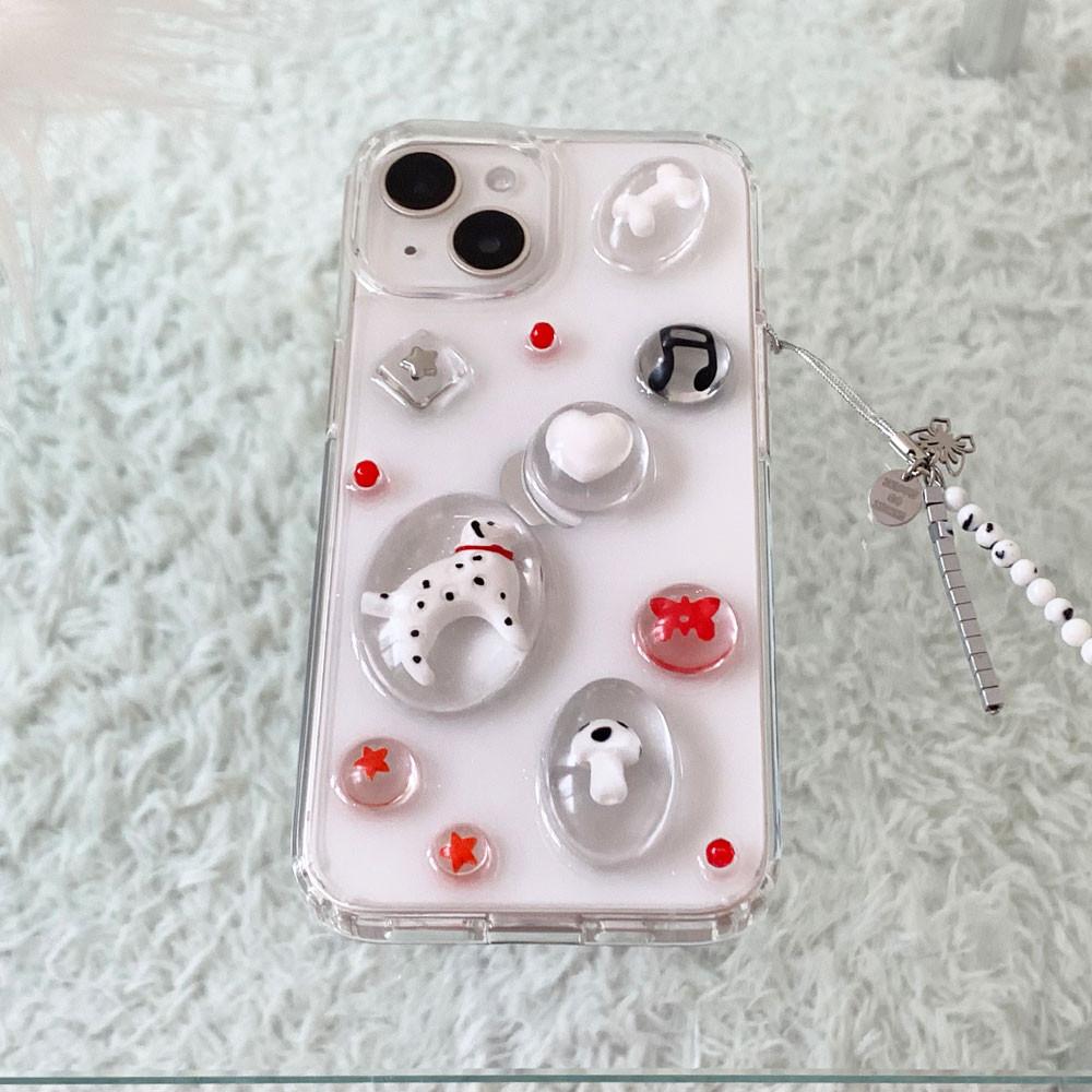 [오픈할인]  Happy dalmatian / 레진 핸드폰 케이스 / 아이폰7/8/se2/se3