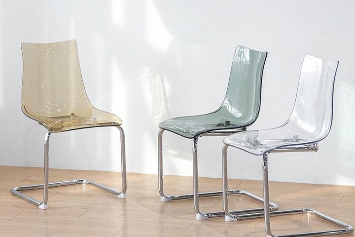 버니 캔틸레버 미드센추리 모던 디자인 투명 의자 3colors