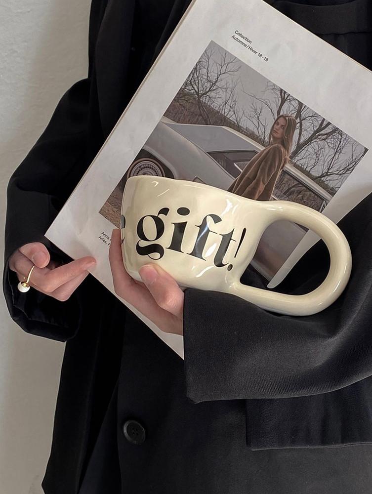 feel gift 세라믹 레터링 카페 머그