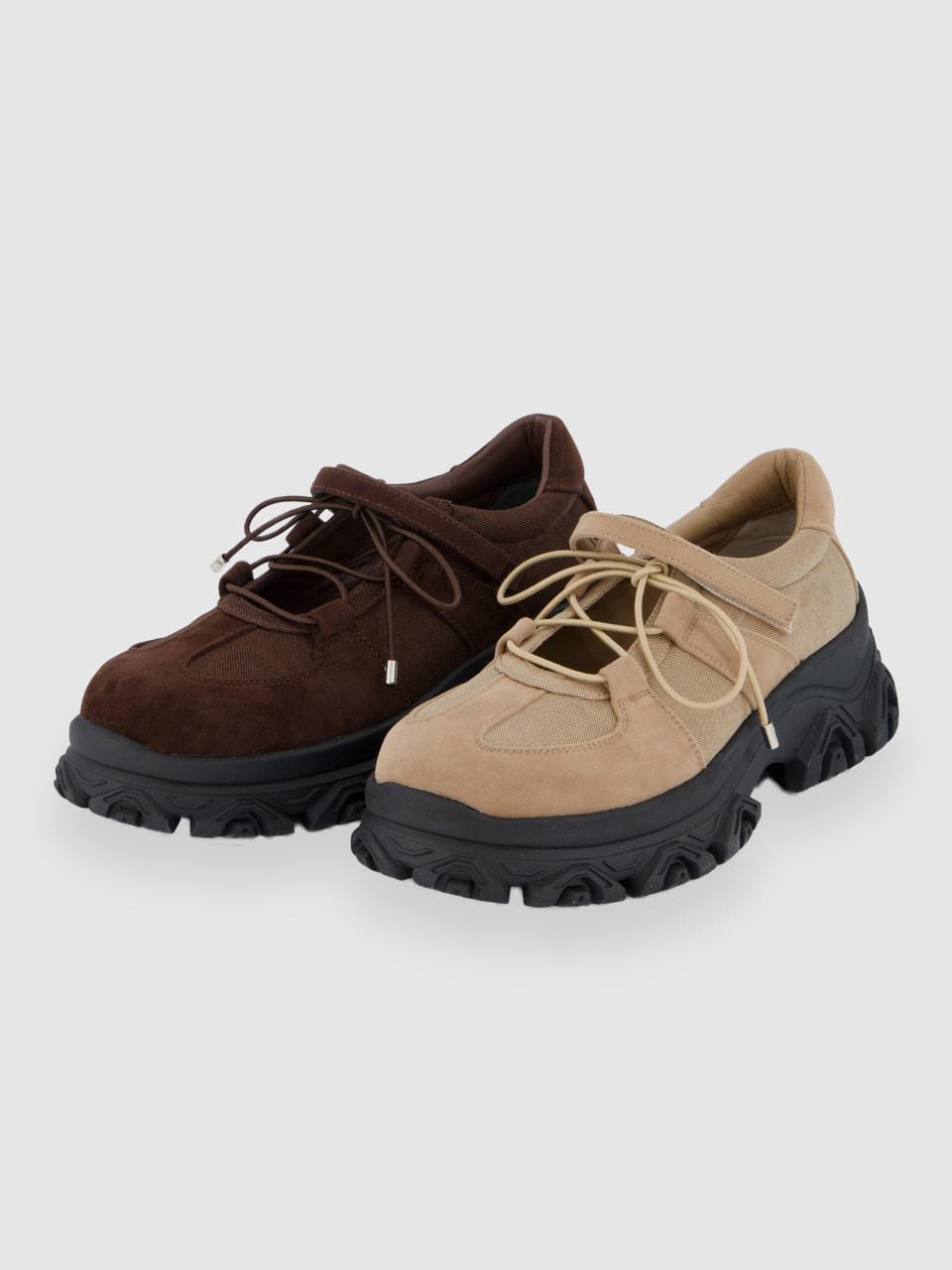 String suede sneakers