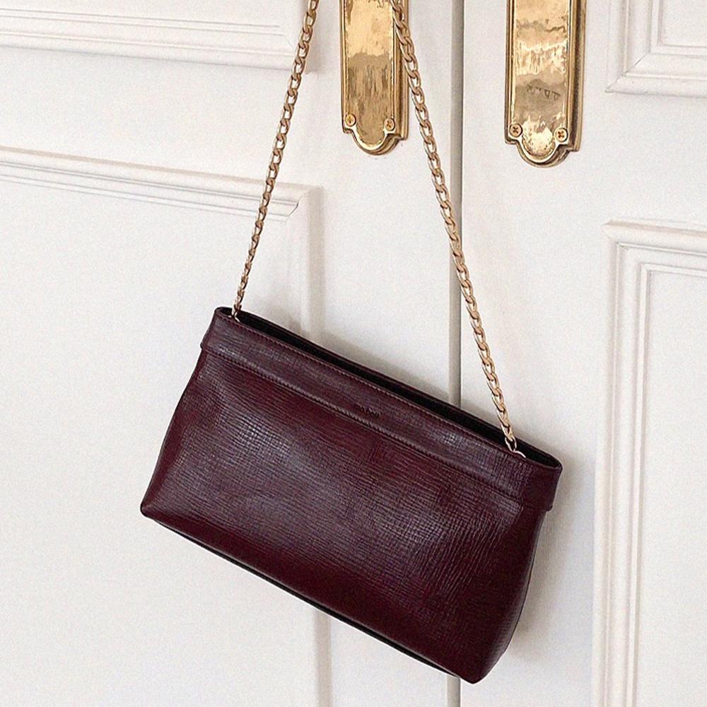 [3/18 예약배송] Densus chain shoulder bag_Burgundy