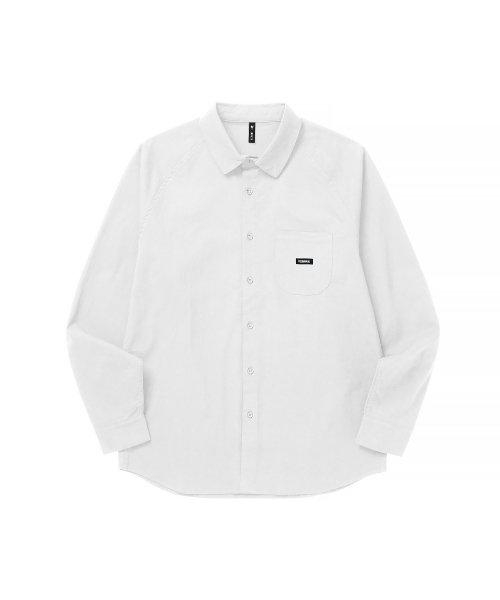 래글런 셔츠 화이트