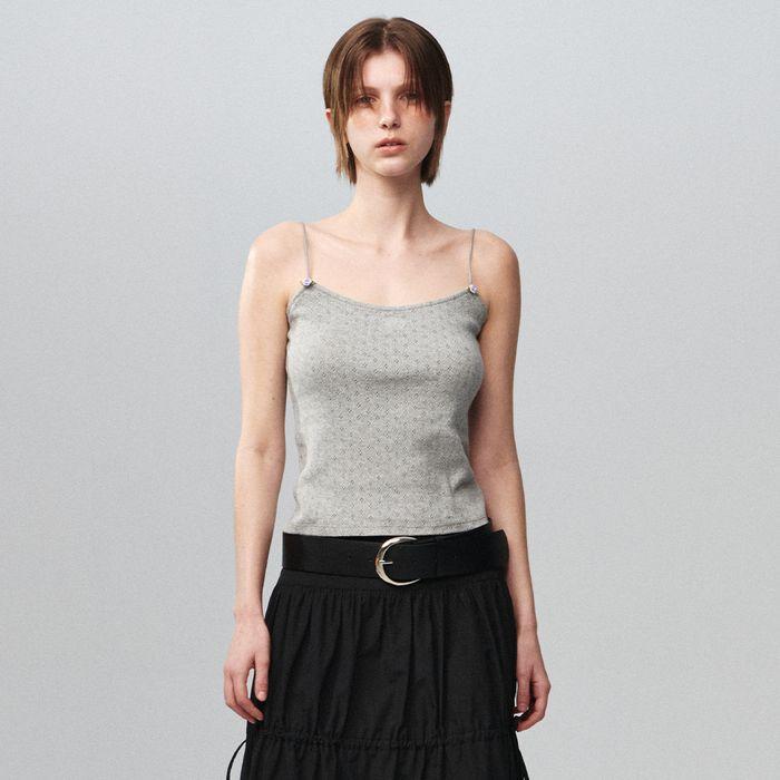 Corsage Tank Top Grey
