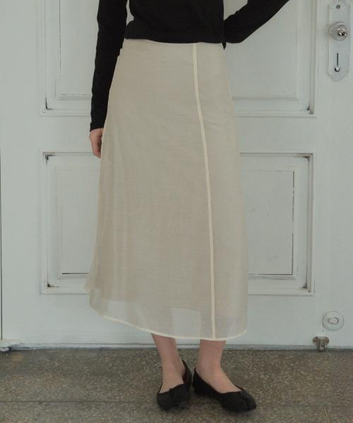 See-through Layered Skirts_CTS608(3color)